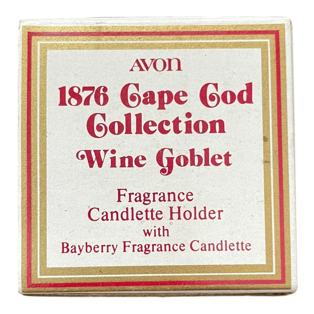 Avon 1876 Cape Cod Collection Wine Goblet Candlette Holder Bayberry NIB Vintage